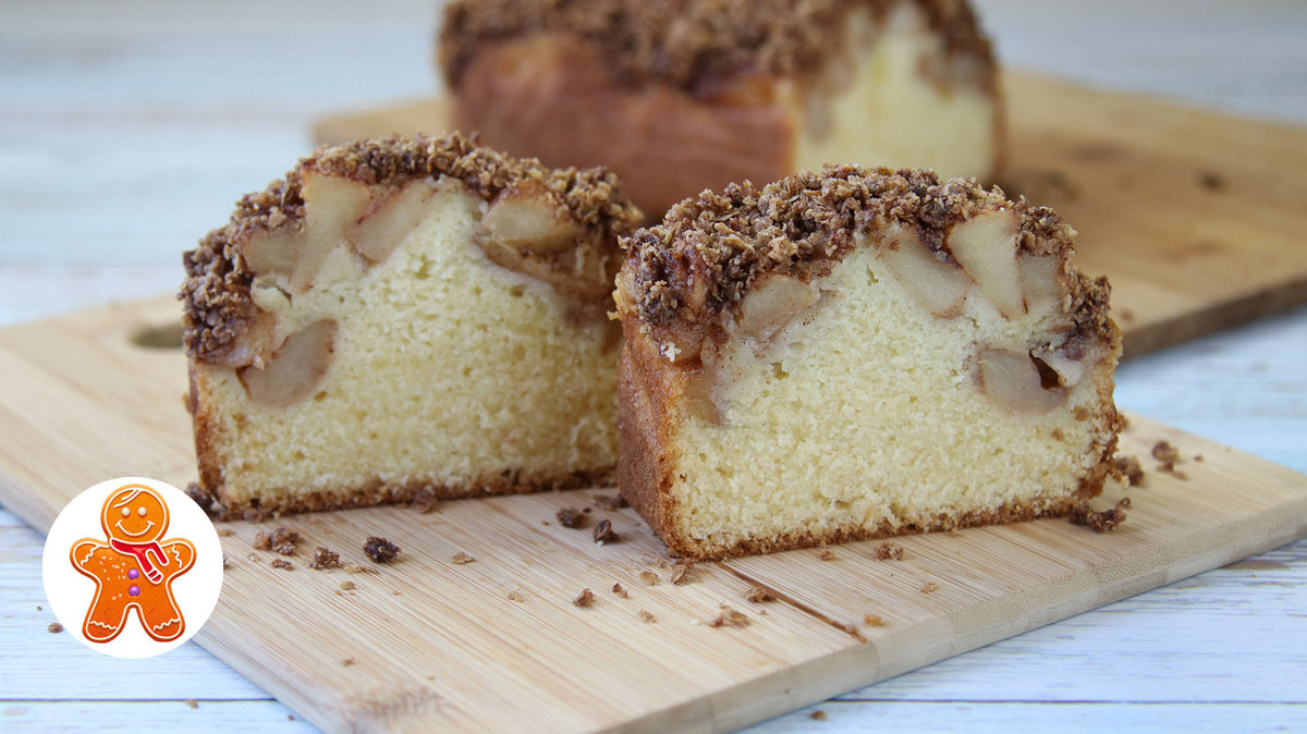 Вкусный яблочный кекс с хрустящей корочкой