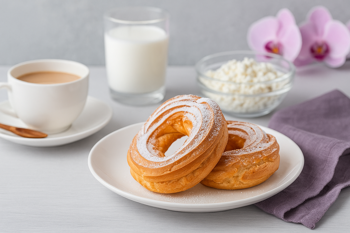 Волшебные заварные кольца с творожным кремом, которые порадуют каждого