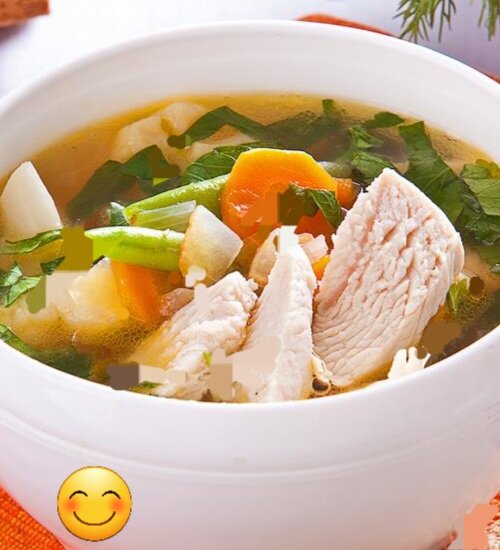 Нежный овощной суп с индейкой для здорового питания