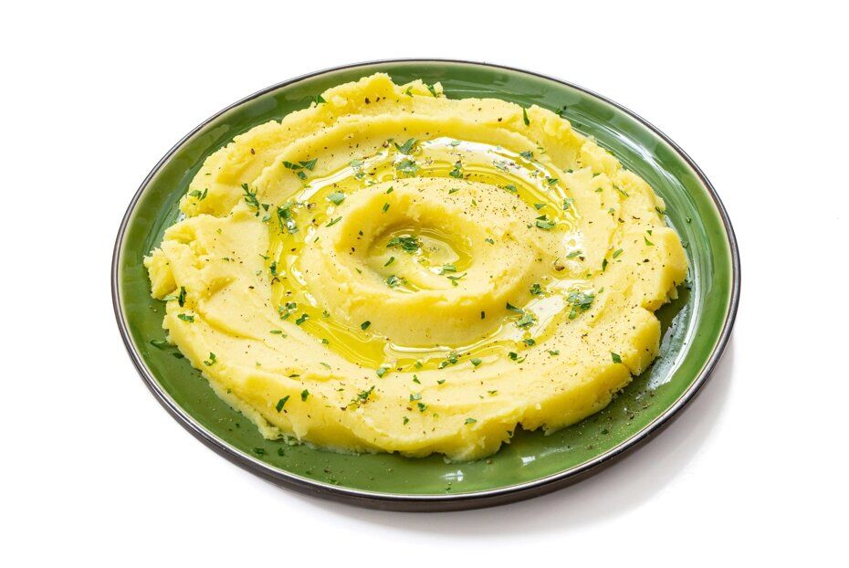 Необычное картофельное пюре с запеченным чесноком и оливковым маслом