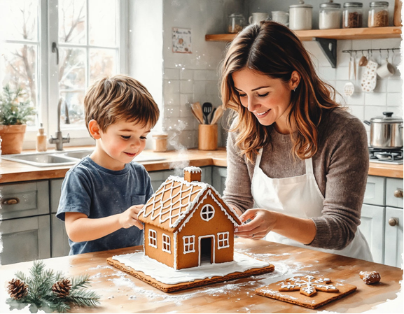 Сказка в каждой крошке: новогодний пряничный домик как символ семьи