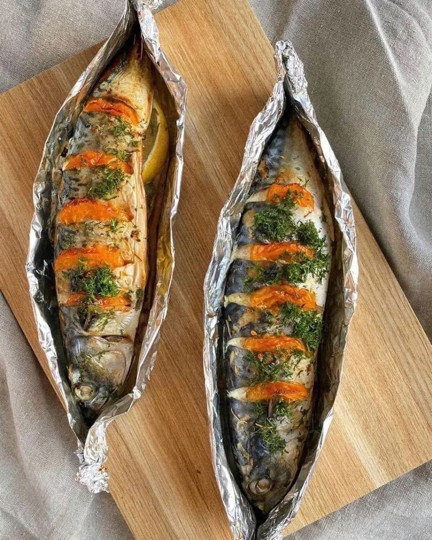Вкусная скумбрия, запеченная в духовке для настоящих гурманов