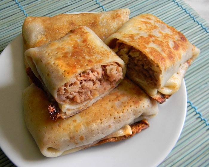 Блинчики с мясом