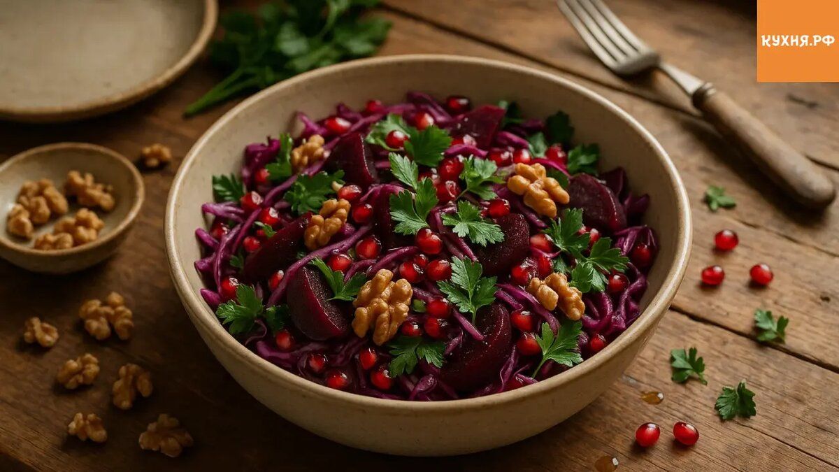 Вкусный зимний салат с гранатом: яркое наслаждение для здоровья