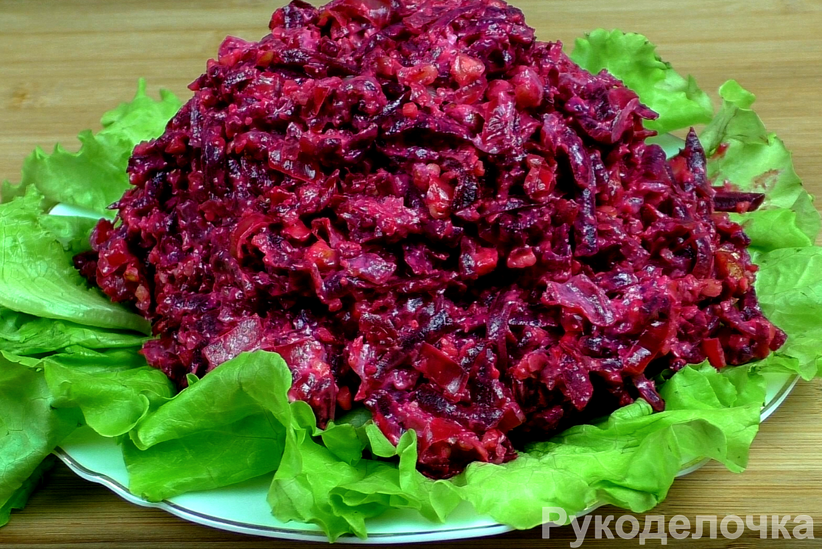 Нежный салат из свеклы с орехами — быстро и полезно
