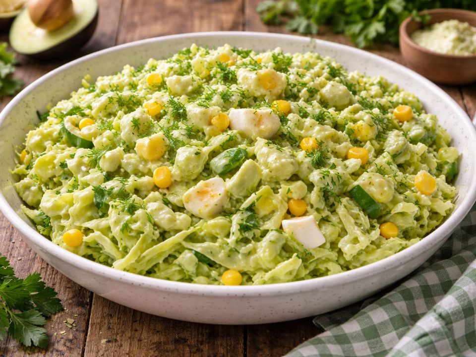 Освежающий салат с пекинской капустой и авокадо для легкого ужина