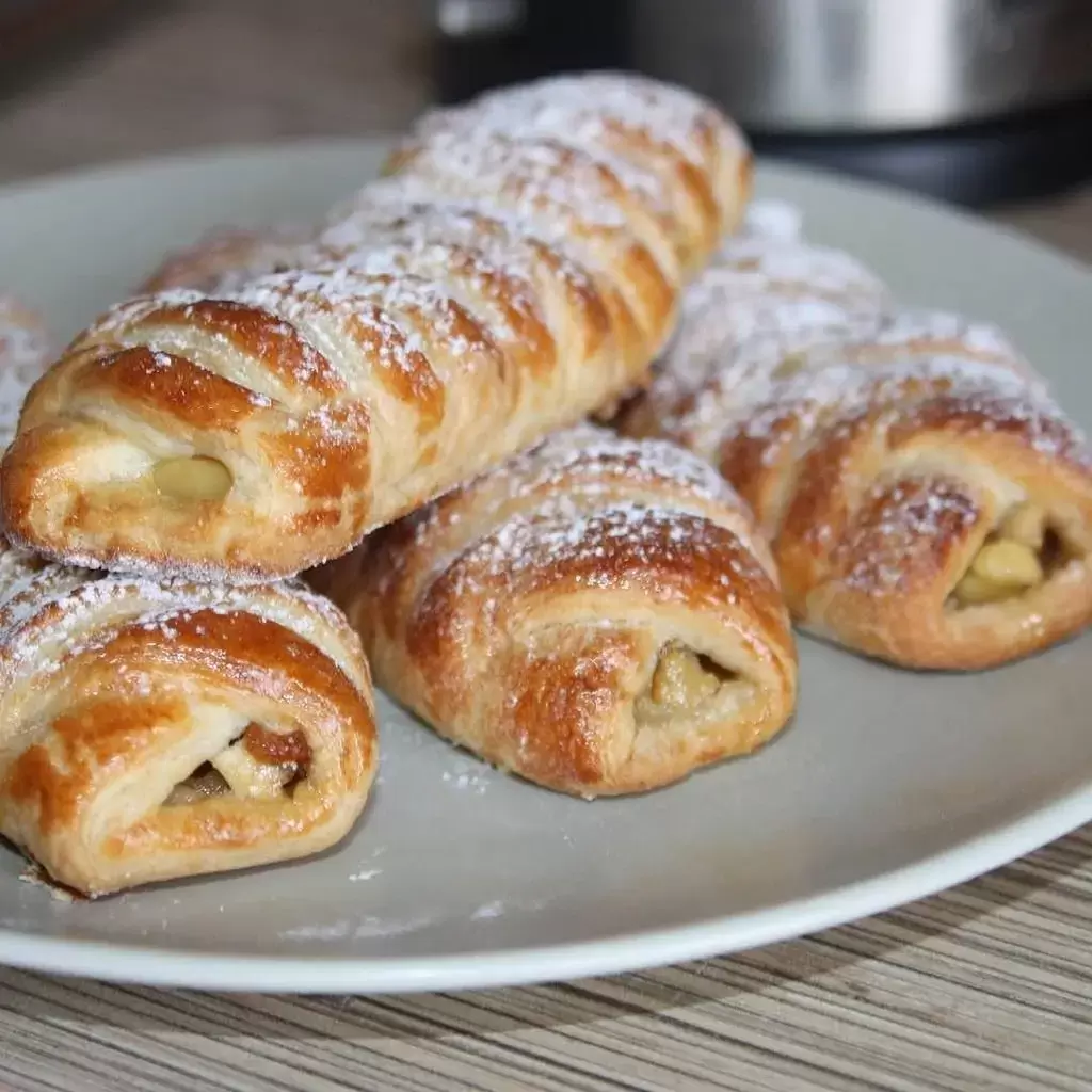 Вкусная домашняя выпечка: яблочные слойки за полчаса