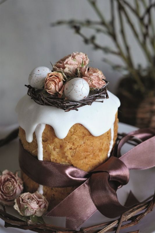 Нежный кулич с творогом и миндальными нотками